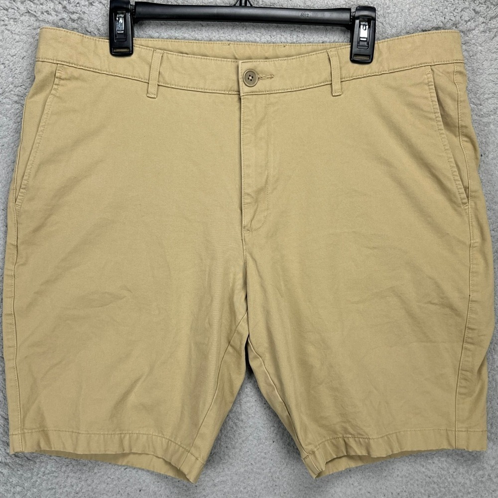 Jos. A. Bank Traveler Mens‎ Khakis Shorts 38 Tan Tailored Fit Flat Front Stretch